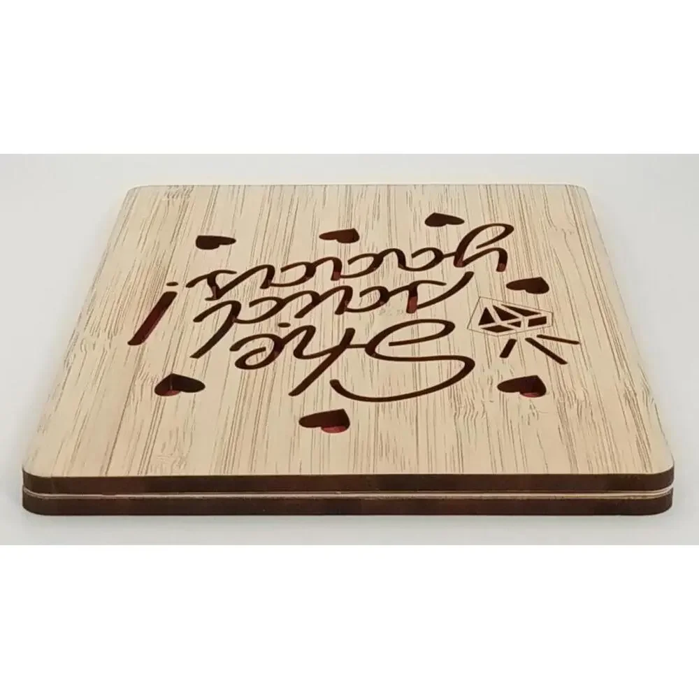 She Said Yaaas! Wooden Wedding Greeting‎ Card